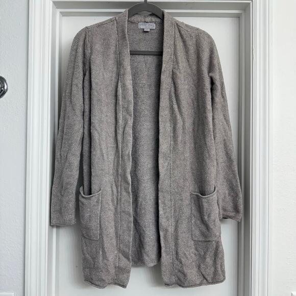 Barefoot Dreams Sweaters - Barefoot Dreams Cozy Chic Lite Knit Cardigan Bisque Tan Loungewear Comfort Sz S